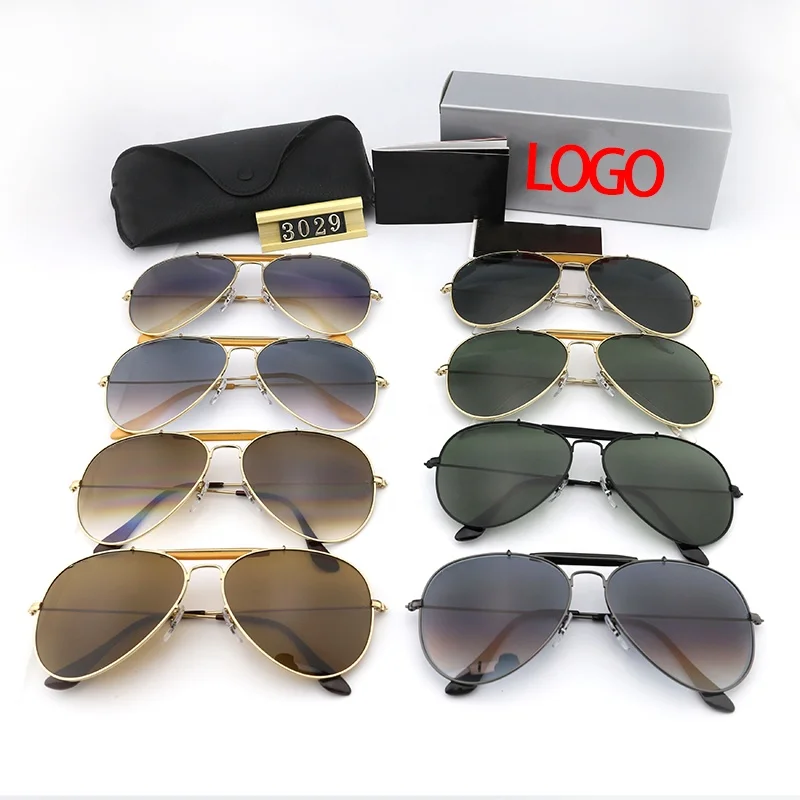 Classic Pilot Sunglasses Polarized 100% UV Blocking Gradient glass lens for Men Women Driving Sun glasses