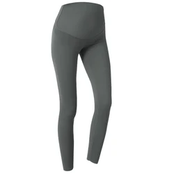 Plus Size Solid Color High Waist Maternity Wear Breathable Sweat-wicking Woman Clothing Leggings Maternity
