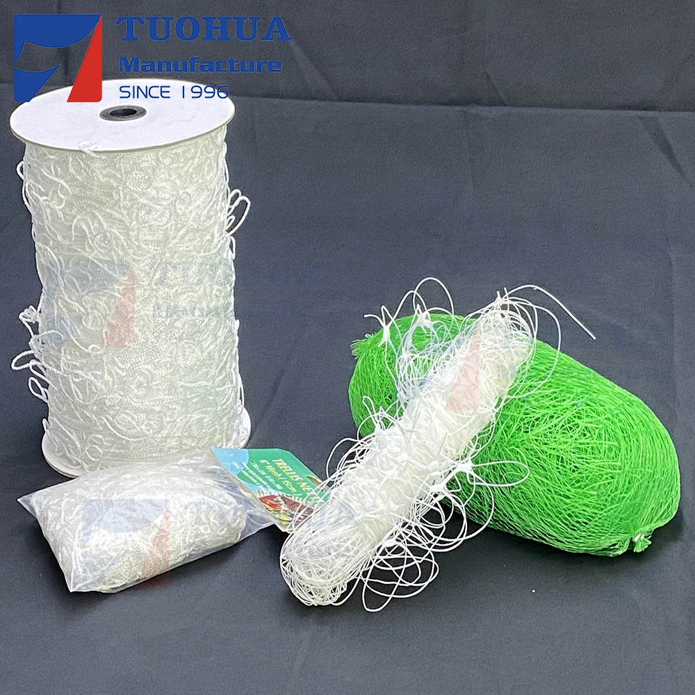 PP Trellis Netting Green Electric Fence Netting Plant Support Net for Climbing Plants