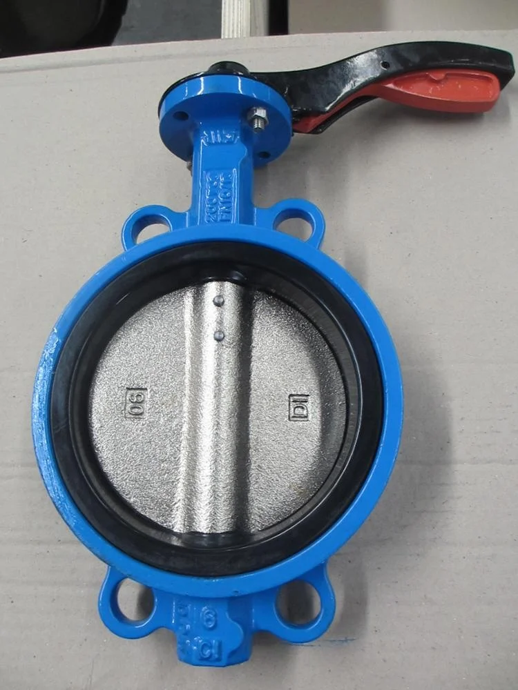 high performance with factory price  ductile iron material 4 inch wafer butterfly valve  water valve with Lever operated