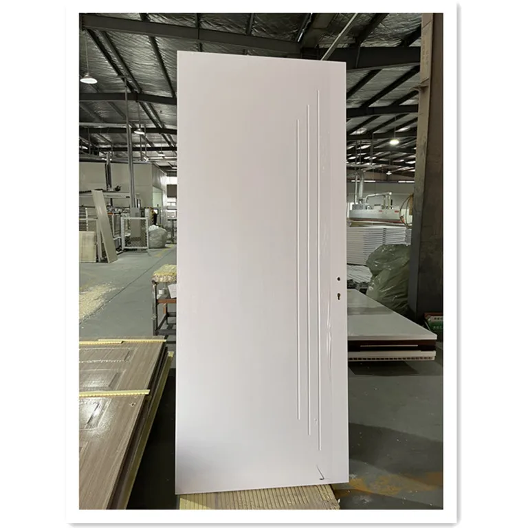 Long using life Interior use PVC door Waterproof polymer door with good price and high quality 3 lines door