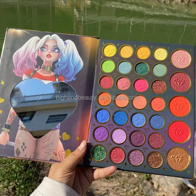 Sexy Girl Eye Shadow Palette with Highlight Blush Contour Large Plate Vegan Makeup Combo Eyeshadow Palette OEM No Logo Cartoon