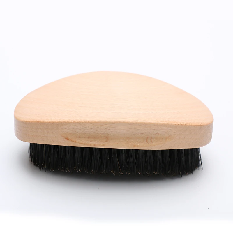 Factory Wholesale Customize Beech Wood Wave Brush 100% Sisal Hemp Bristle Curved Wave Brush 360