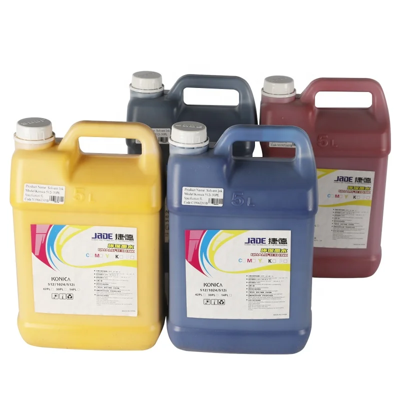 5L package flex printing ink konica 512i 30pl 42pl solvent based ink