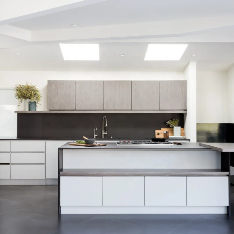 Modern style Melamine Modular Kitchen Cabinets MDF Pantry Cupboard Wall Hanging Cabinet