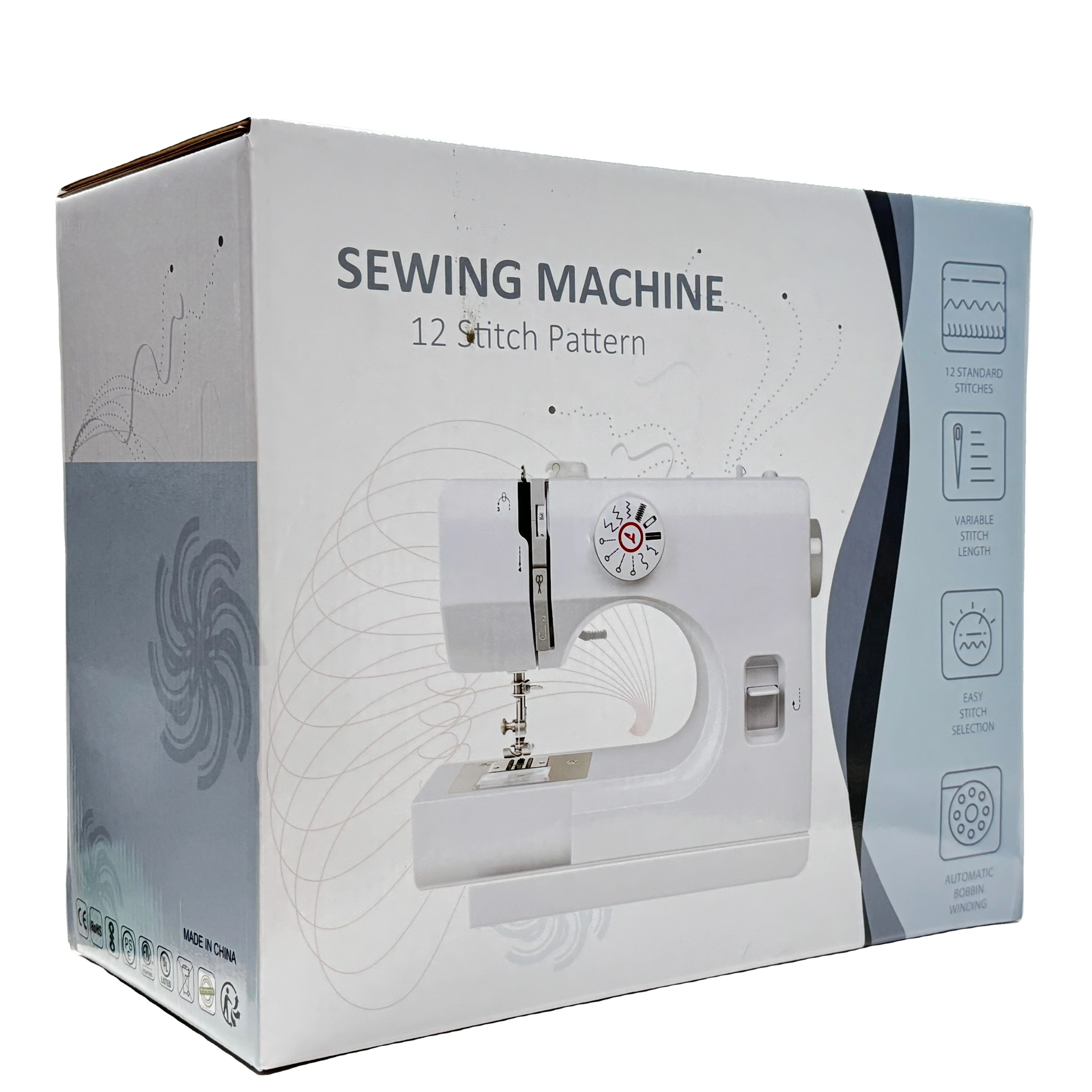 UFR-725 Mini Portable Sewing Machine for Industrial Household Use Manual Feed Mechanism New Condition Garment Cloth Applications