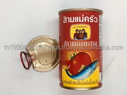 Mackerel canned fish canned fish deli thai food Mackerel fish in tomato sauce 155 g/tube