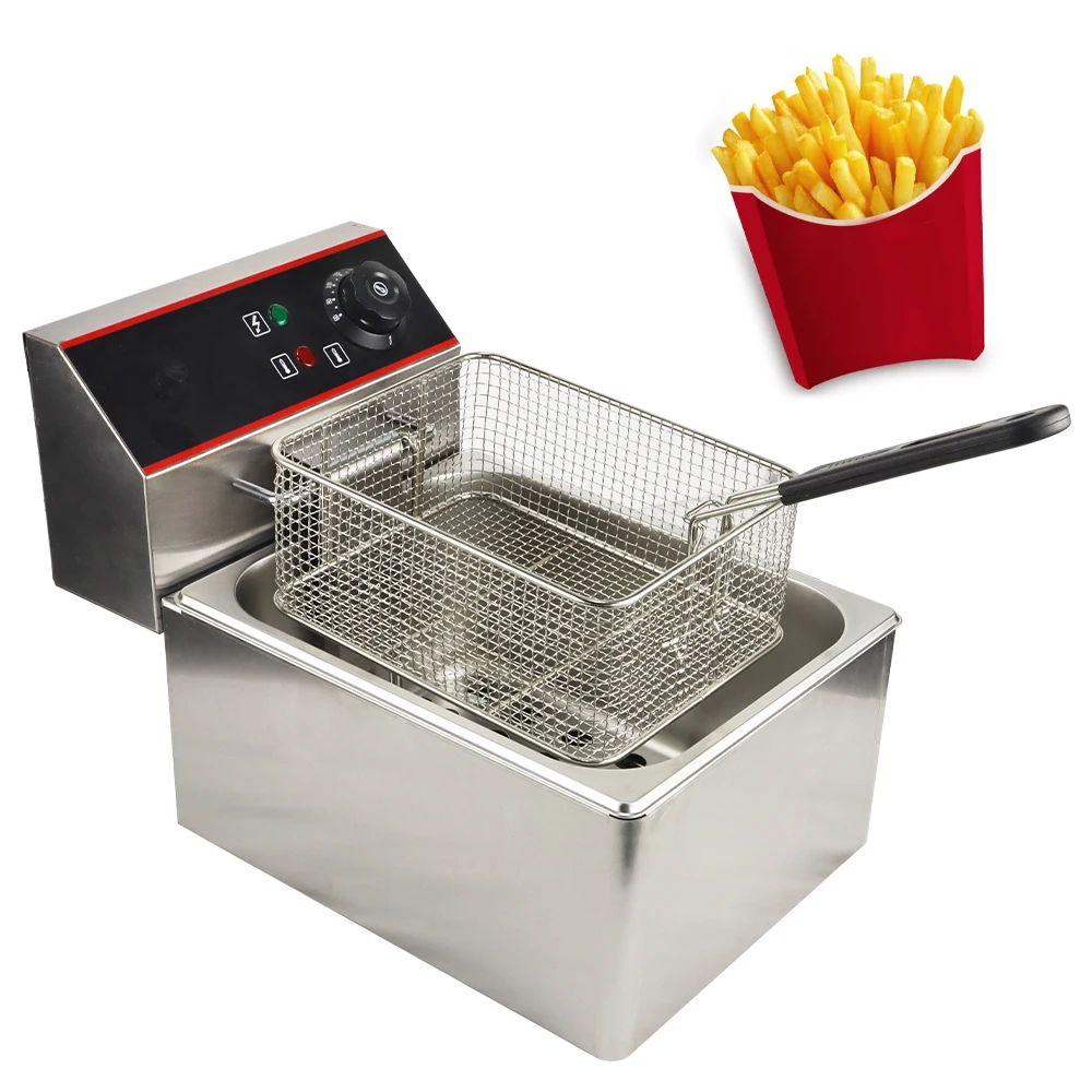 Top Seller Commercial Deep Fryer Machine Stainless Steel Electric Snack Machine Chicken Chips Deep Fryer