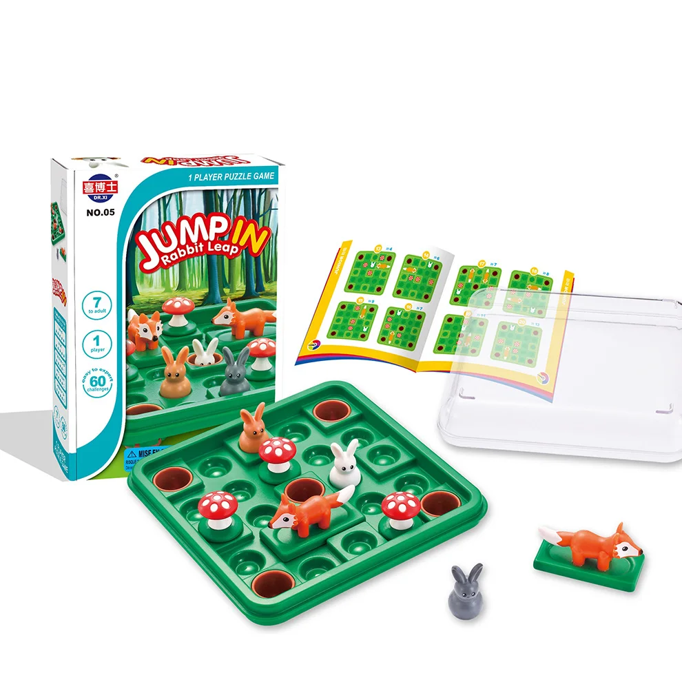 Jumpin Rabbit Leap Funny Plastic Chess Set Interactive Board Game Toys