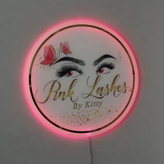 Koncept Drop Shipping 32inch Round LED Beauty Backlit Sign led sign Custom Neon Advertising LED Neon Sign