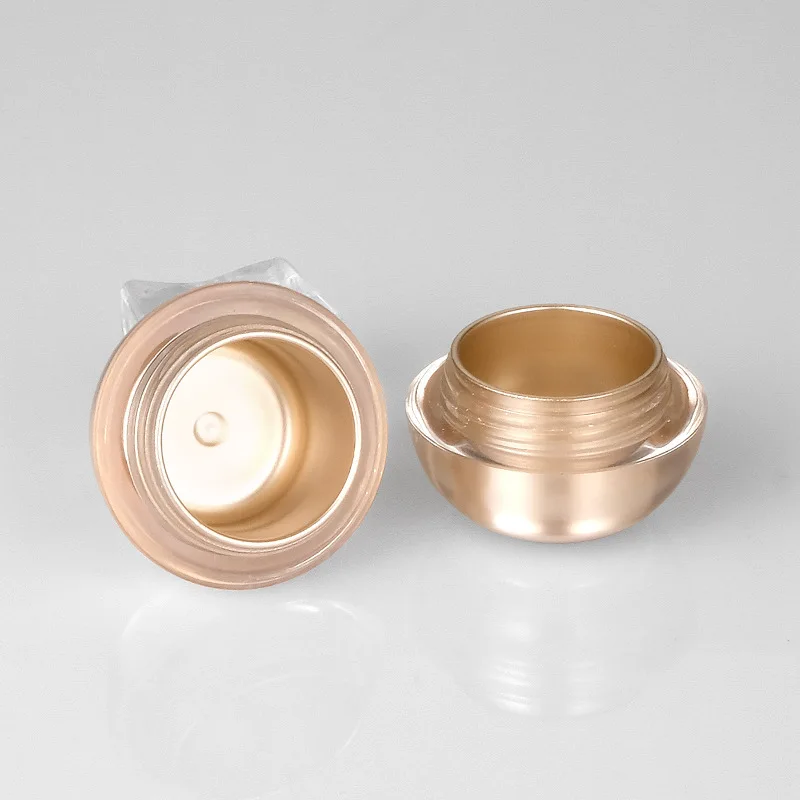 Customized plastic luxury fancy white round cosmetic jar ball shape for skincare cream