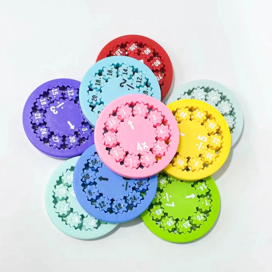 9Pcs Set 2024 Addition Substraction Multipilcation Division Math Facts Calculation Fidget Toy Math Fidget for Learning