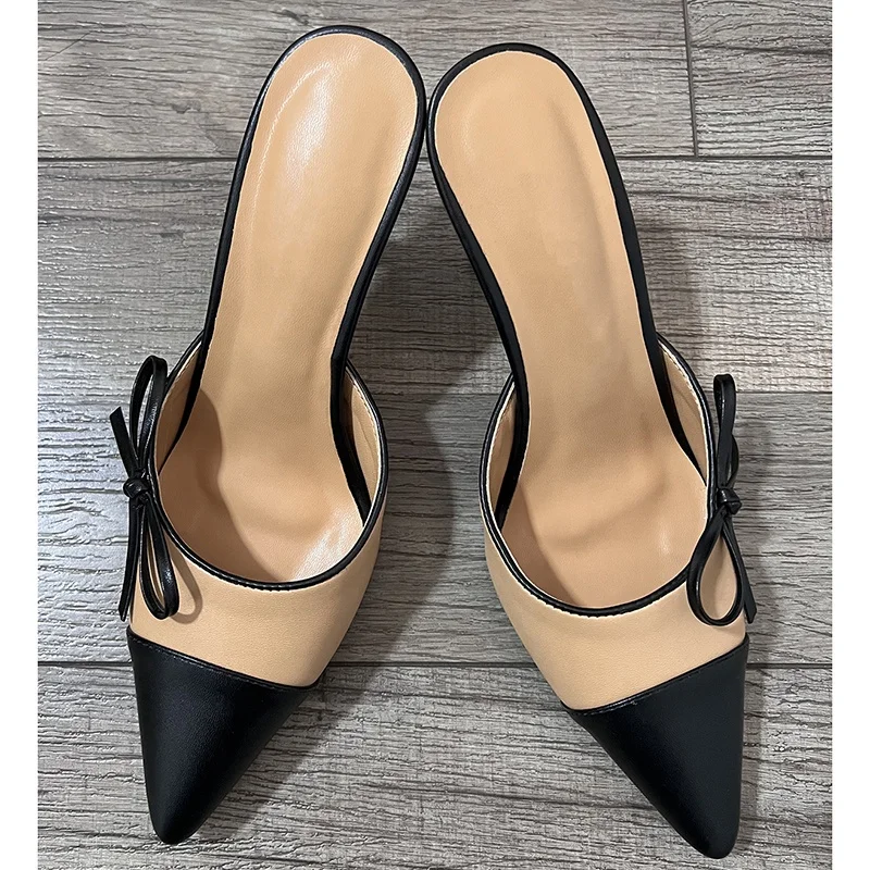 Factory stylish 2024 trending low heeled sandals mule shoes for women