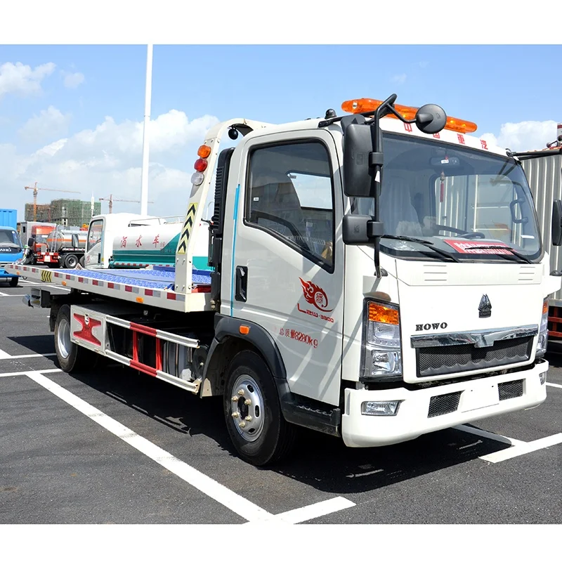 Howo 4X2 One Tow Two Road Accident Wrecker Can Be Deal with 2 Unit Trucks Truck Mounted Wrecker Body 5000x2300 8-10ton CN;SHN