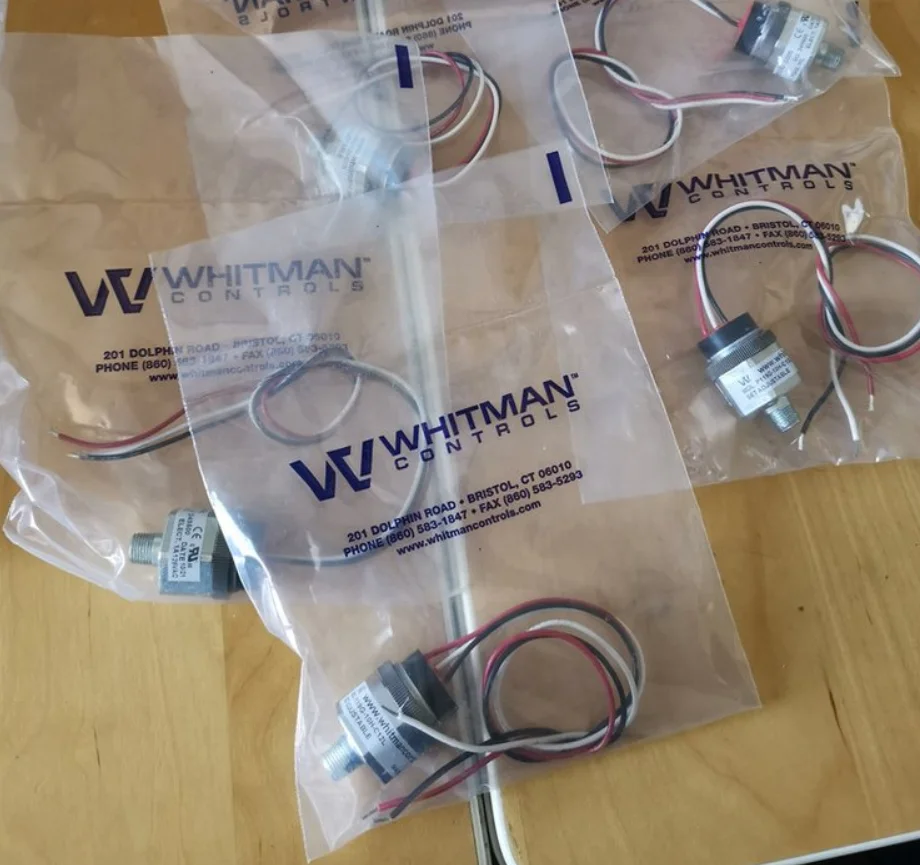 Whitman controls P119G Zinc Diecast Body Pressure Switch Miniature P/V Switch P119G-10H-C12L