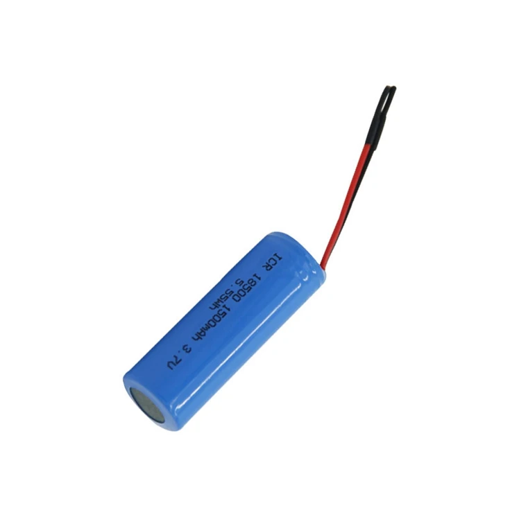 3.7v 18500 Li-ion Rechargeable Battery 18500 1500mah 3.7v Single Battery With Connector