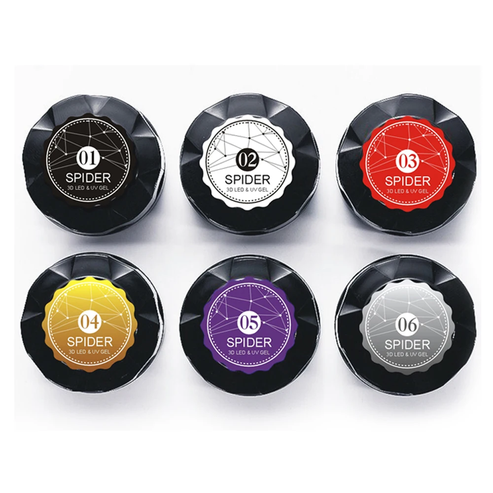 Hanyinails Wholesale 5ml Custom Private Label Cheap UV Gel Polish Paint Led Art Color Spider Nail Gel Set