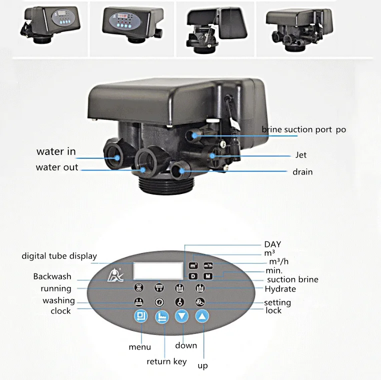 AUTO Large Flow Commercial Stainless Steel Household Brine Tank Ion Exchange Central Water Filter Water Softener