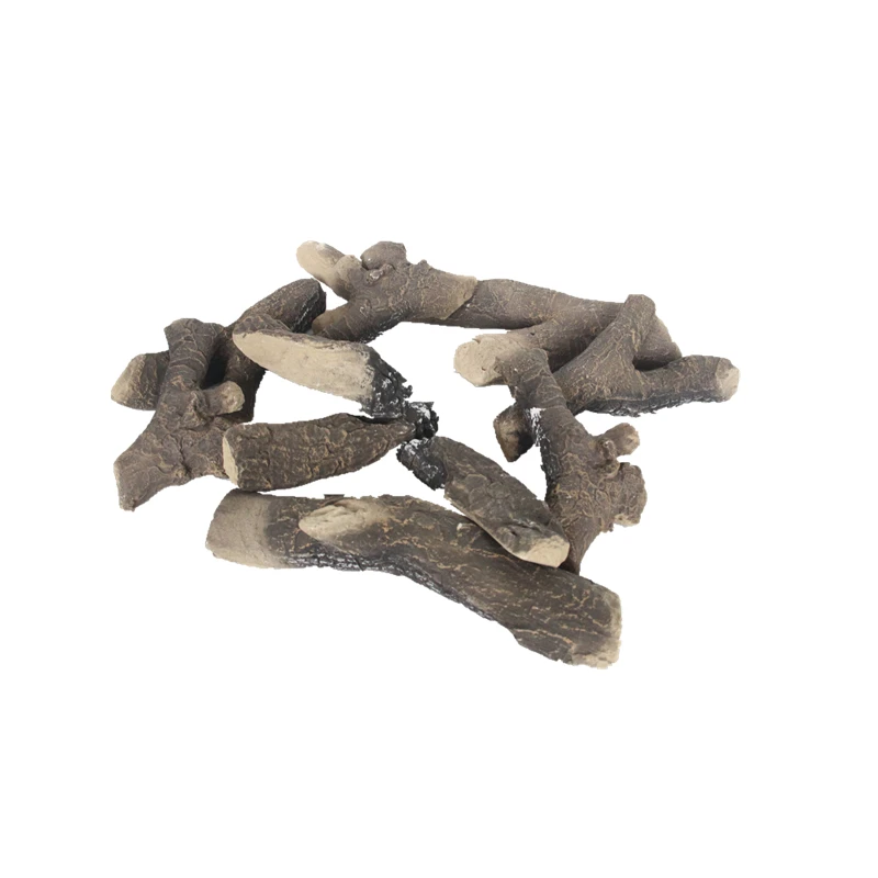 On Sale Inno Living Fireplace Decorative Ceramic Fiber Log Set