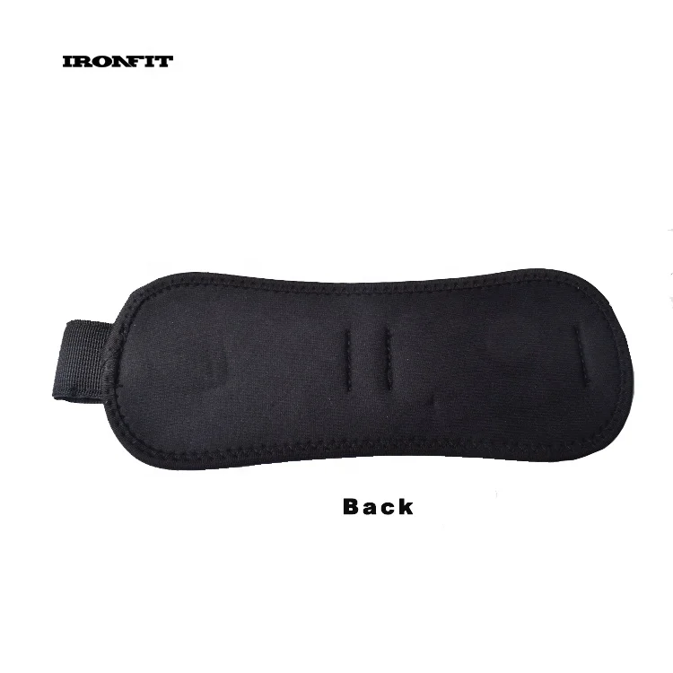 Black Neoprene Padded Custom Logo Dual D Rings Ankle Straps