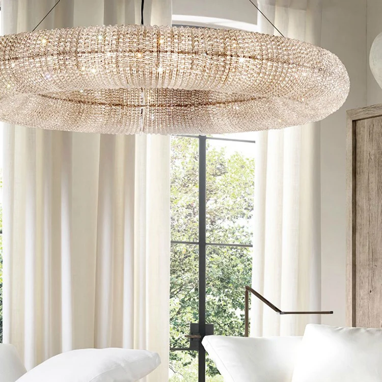 Современный подвесной светильник с кольцом-кольцом, хрустальные люстры K9, подвесные светильники JY9200