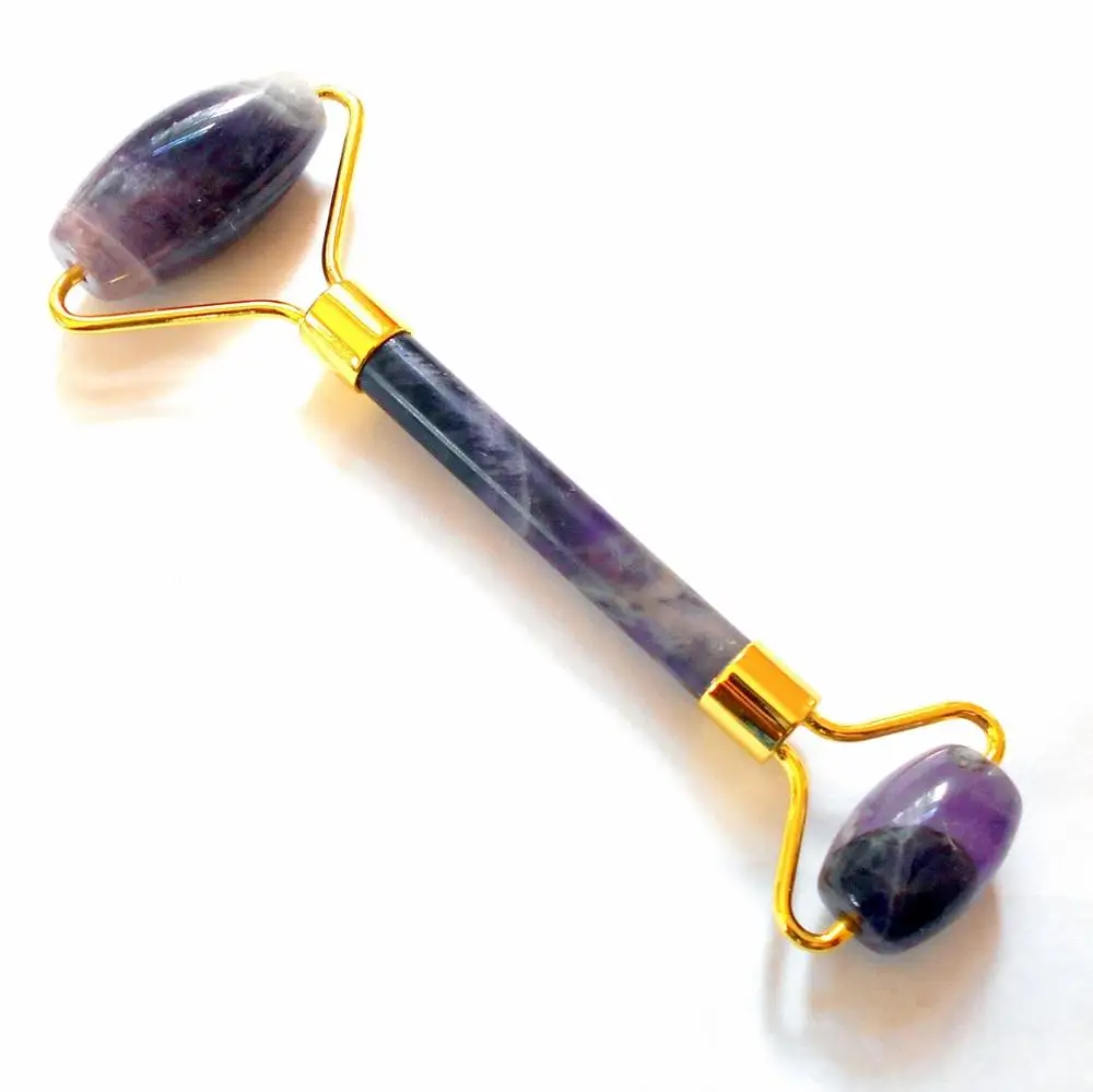 custom logo OEM amethyst roller natural amethyst roller natural