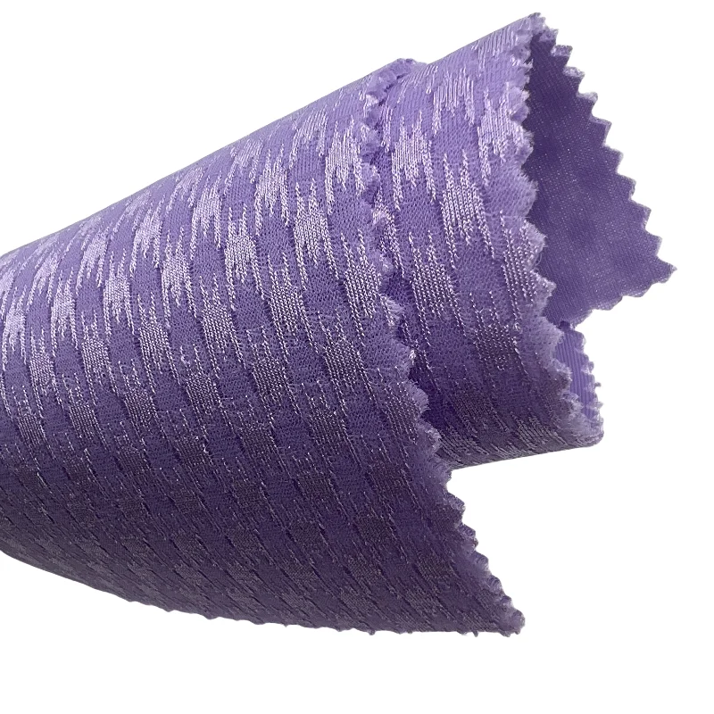 Competitive Price New Design 150cm Jacquard fleece Fabric Scuba Knitting Stretch Spacer Mesh for Girls Dyed Pattern Bag Material