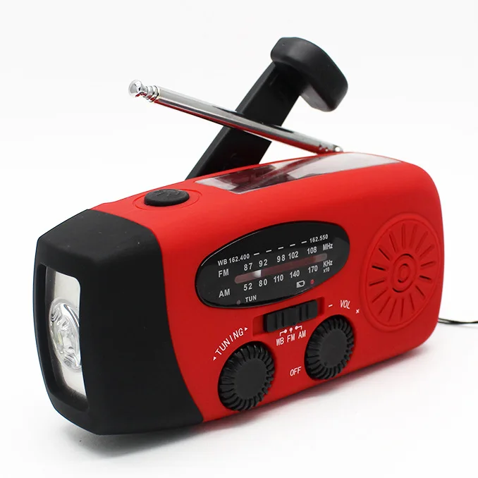 Emergency Radio Multi-Function Hand-Cranked Charging Radio Portable Outdoor Dedicated Solar Radio