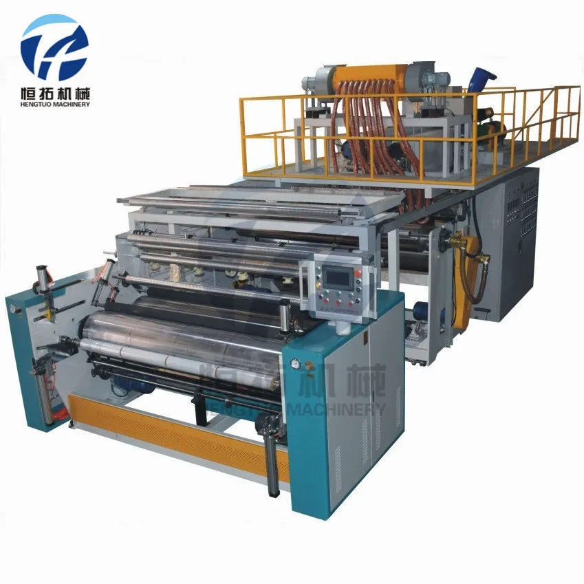 Двойной экструдер с сертификатом CE, машина для производства пластиковой липкой пленки и стрейч-пленки