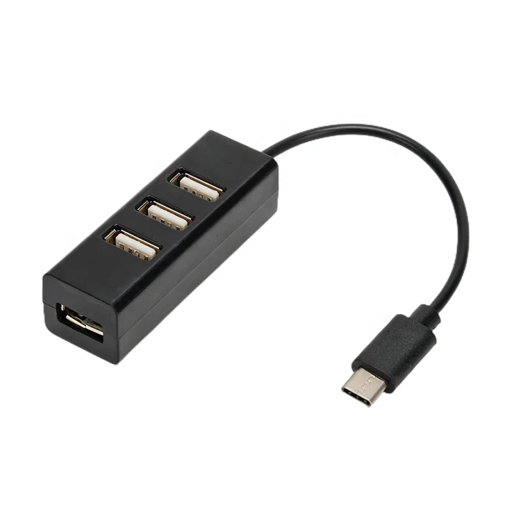 Mini Splitter USB 2.0 HUB Adapter Extender  4 Ports for PC Laptop Macbook  High Speed U Disk Reader