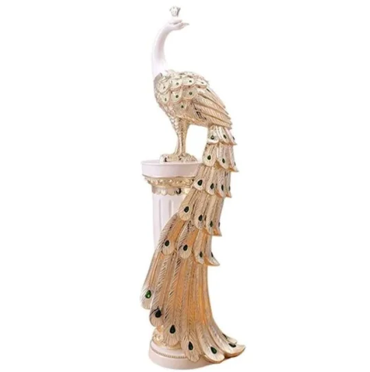 Resin peacock statue interior home decoration