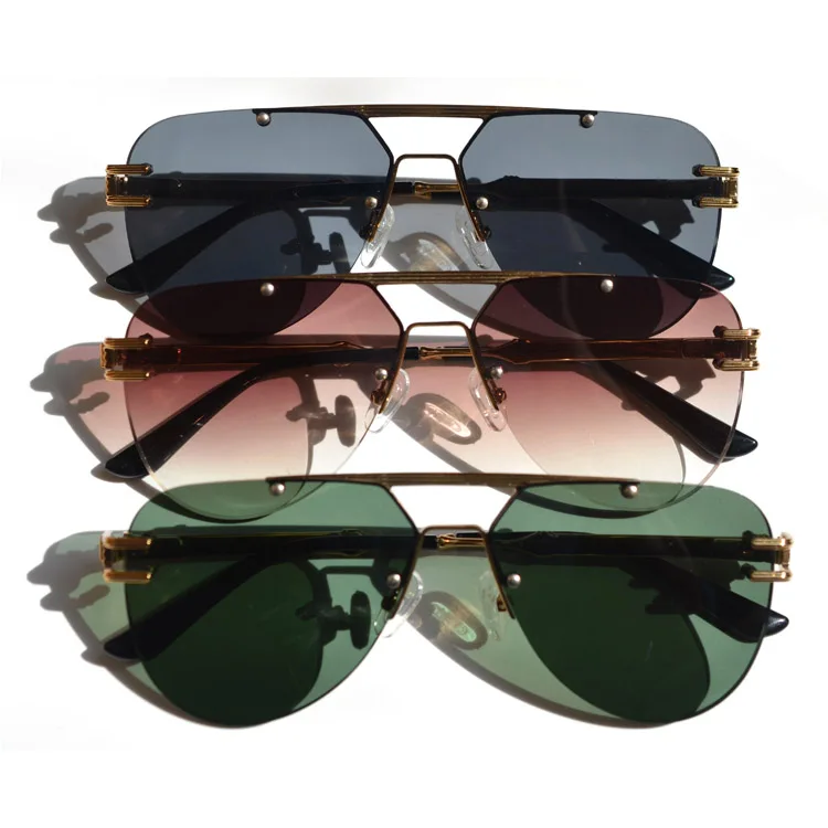 SIFIER 2020 мужские и женские UV400 нейлоновые линзы mazzucchelli ацетат наконечник металлический топ бар металлическая оправа без оправы пилот солнцезащитные очки