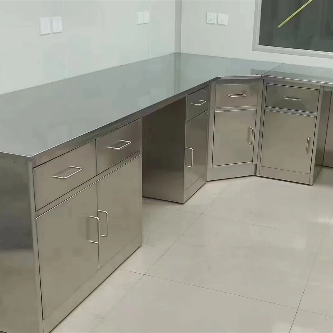 High Quality Laboratory Grade Easy Clean Corrosion Resistant Stainless Steel Work Bench for Hospital School Medicien Lab