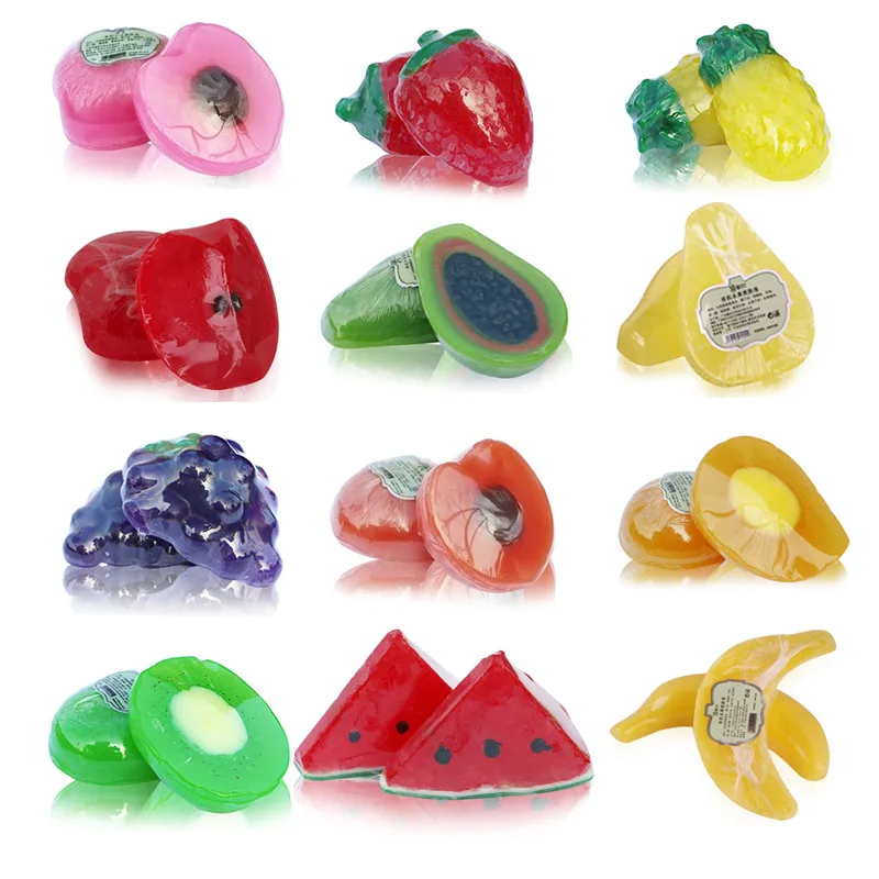 Private Label Natural Organic fruit shape  Baby Face  Bath Handmade soap Washing Hand Baby Strawberry watermelon Soap