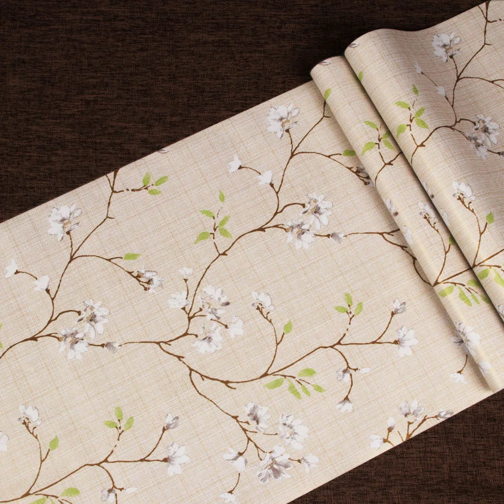 Jinyi Floral PVC Wallpaper Sticker For Kitchen Bathroom Waterproof Contact Paper Furniture Decorative Film