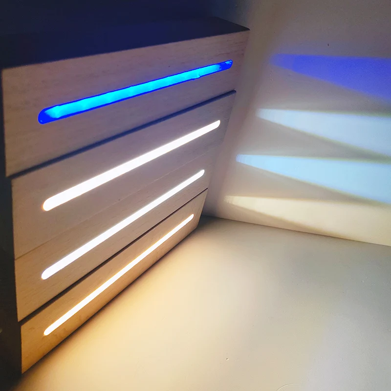 Hot Selling Wooden Base Diy Rectangle Wooden Base Lamp Led 3d Night Light Base For Acrylic Sheet