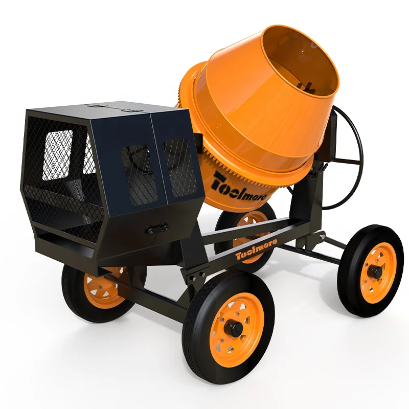 Megaim 260L two wheels gasoline engine towable concrete mixer powerful cement mixer