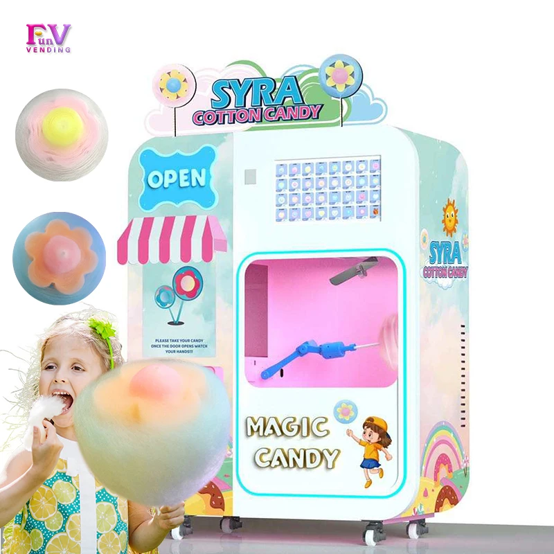 Free custom designed cotton candy floss machines for sale at low prices Vending machines suitable for all areas