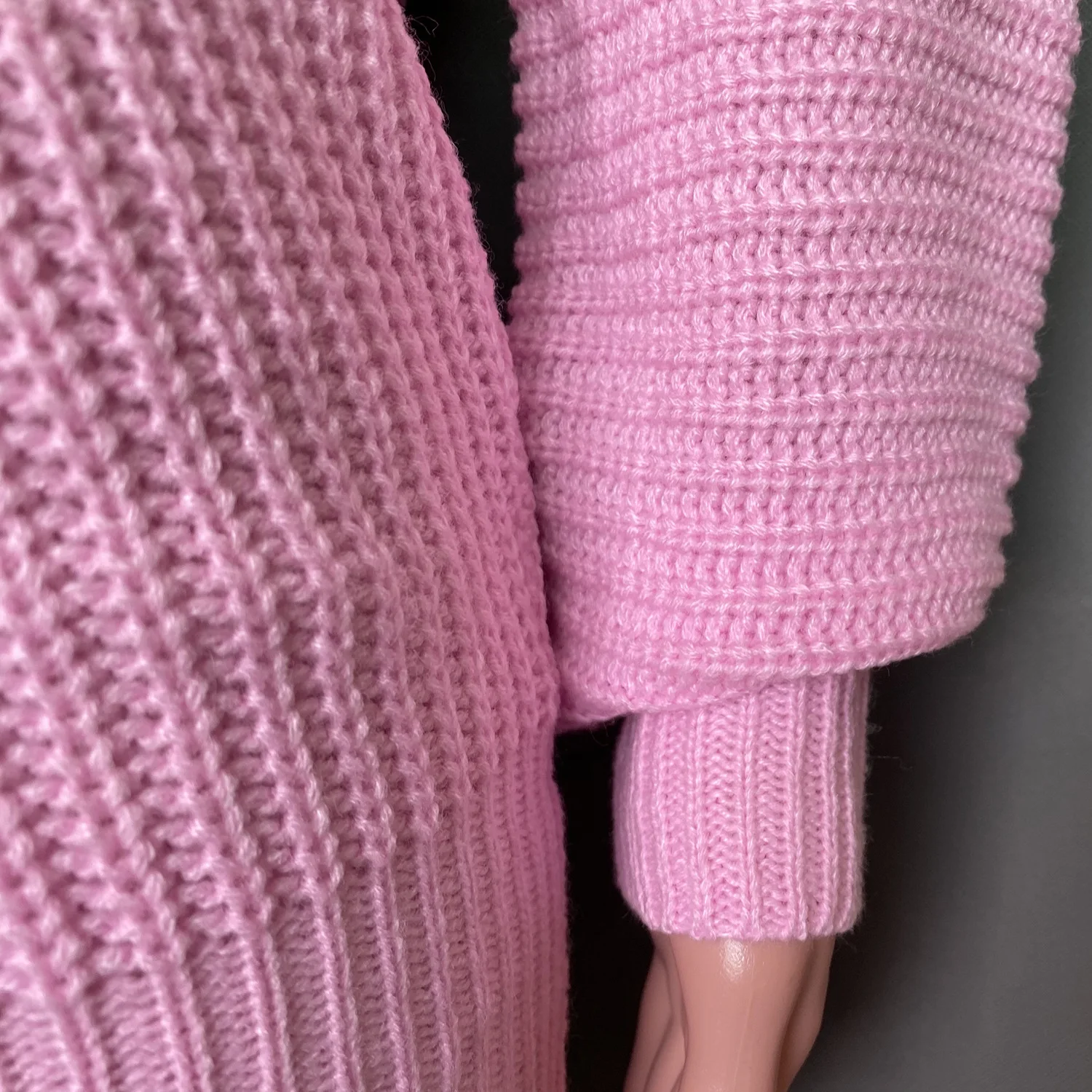 Urban beauty elegant casual solid color off shoulder lantern sleeve knit sweater dresses lady