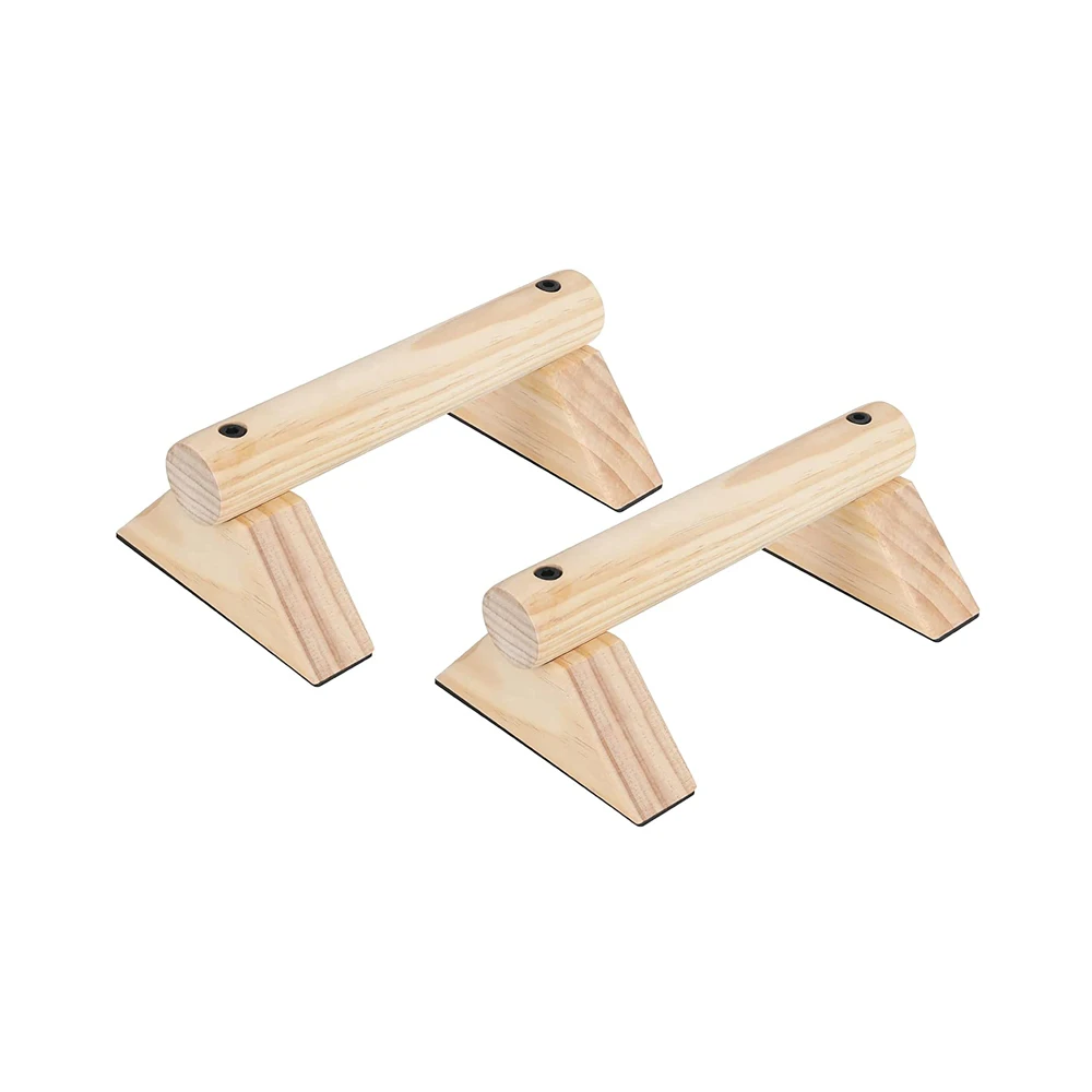 Wood Push Up Bars Parallettes Home Gym Fitness Portable Exercise Equipment Handles Yoga Gymnastic Training Tool Push-ups Stands