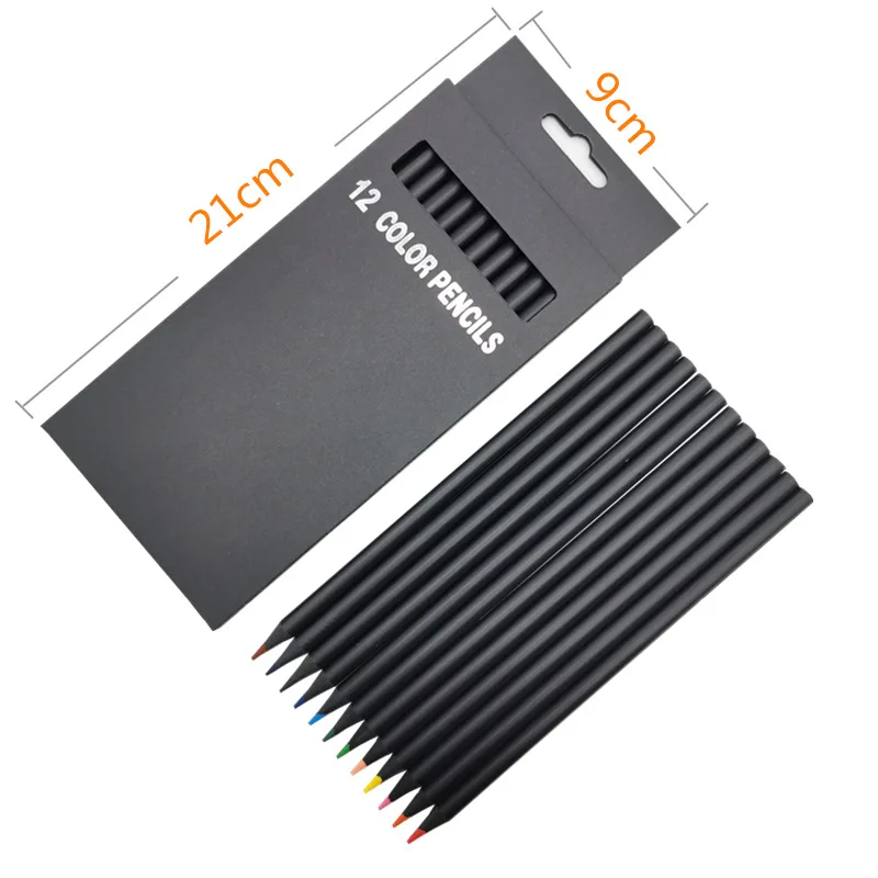 X911-1 Hot Selling Factory Personalized Kids Colored Pencil Set Pack Polychromos Wood Customized Coloring 12 Pc Color Pencils