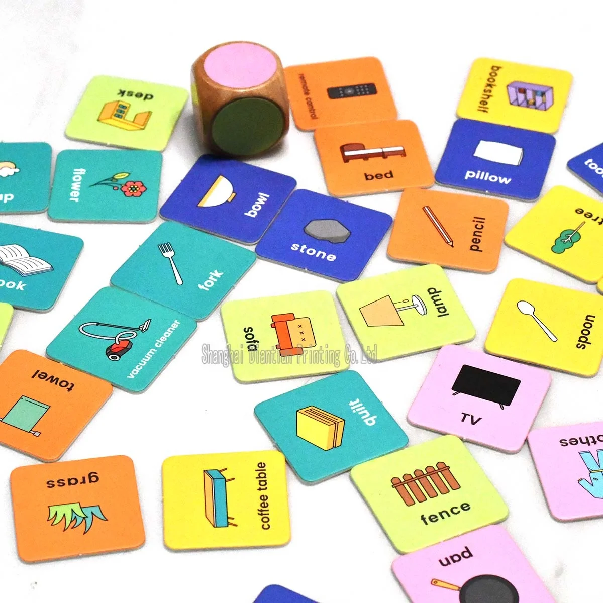 Custom Kids Educational puzzle flash cards matching board games cards