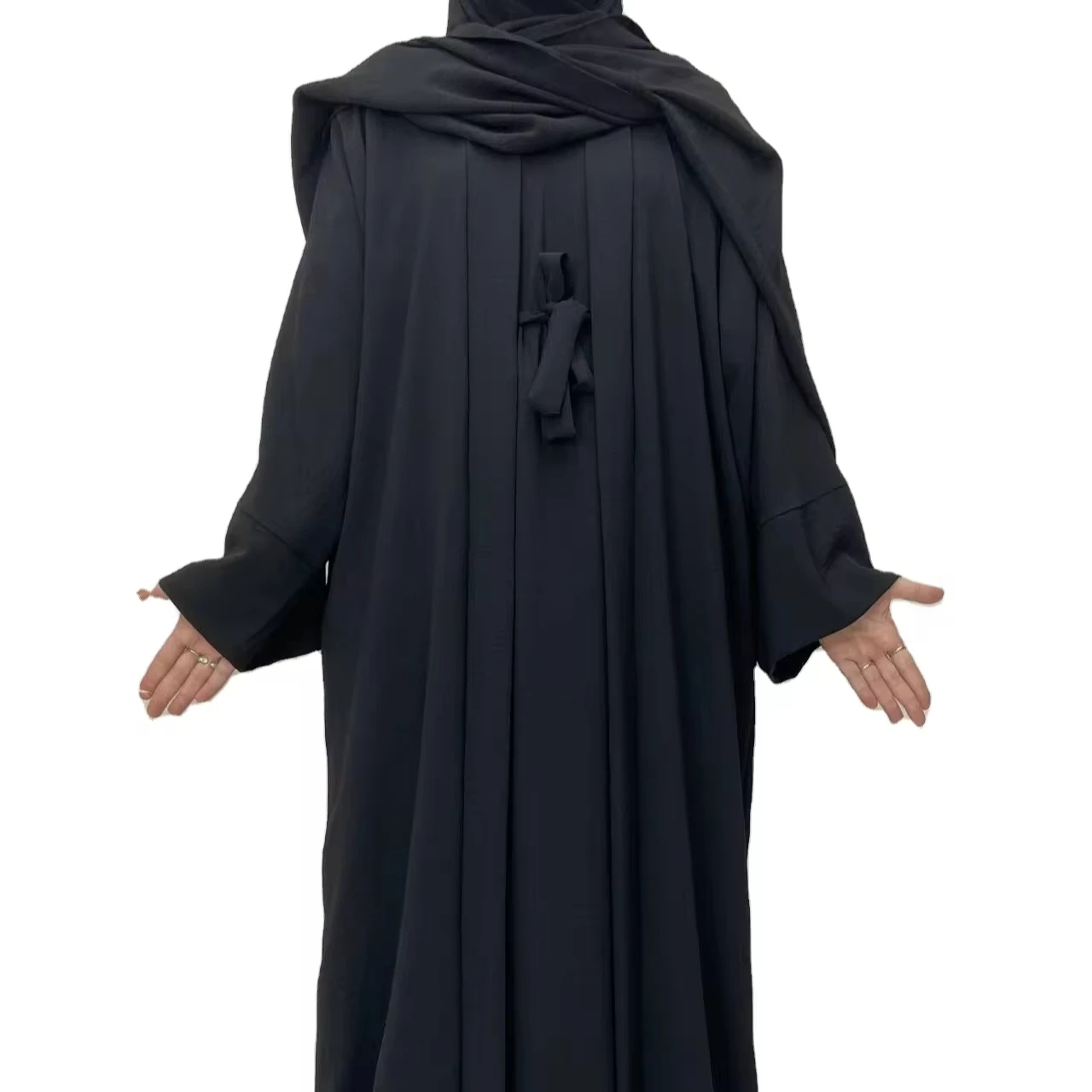 Traditional Leisure Style Large Size Multi-Color Princess Dress Semi-Open Collar Long Open Abaya Women Muslim Dress