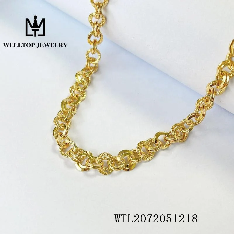 Meter Roll Chains cadenas Steel Gold Plated grande  Chains Metal  link chain