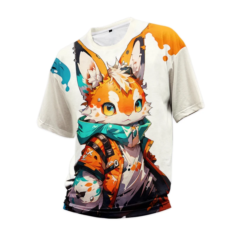 Anime T-shirt Men Short Sleeve Kawaii Summer Tops Cartoon Cotton Unisex Harajuku Tee Male