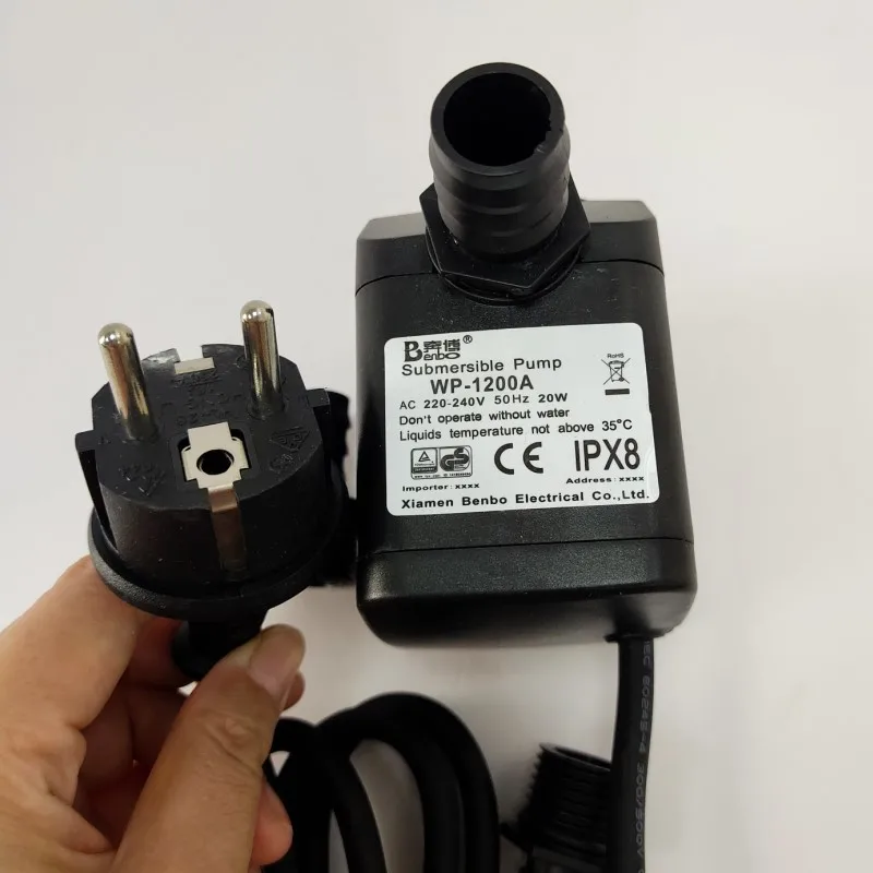 GS Сертифицированный высокий расход потока 1200L/H 12V Водяной насос для садового фонтанного насоса погружной водяной
