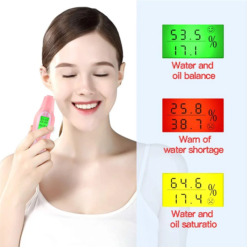 sell like hot cakes Popular Wholesale Face Water Oil Detector Beauty Skin Care Tool Digital Skin Moisture Analyzer Tester