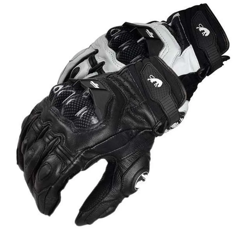 AFS6 Winter Leather Motorcycle Racing Gloves Short Men Motorbike Riding Gloves Touch Screen Motocross Cross Country Hand Gloves