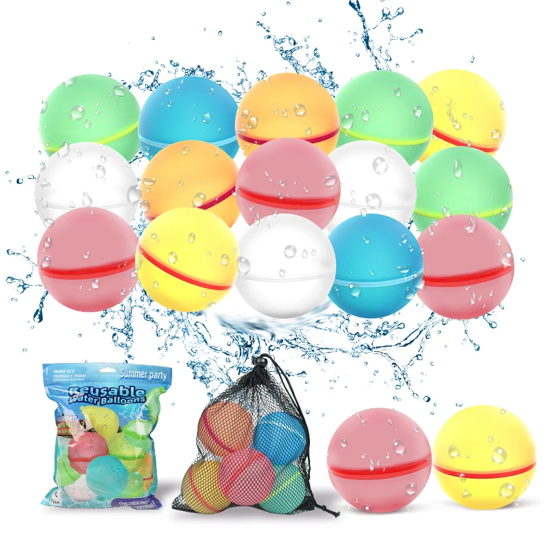 Детский БАССЕЙН пляжные игрушки силиконовые многоразовые водяные шары магнитные быстро Заполняемые Самоуплотняющиеся водяные бомбы