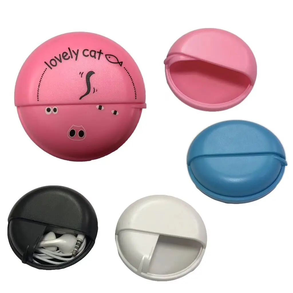 
Custom logo retractable earphone headphone cable winder organizer cord 